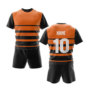 Maillots de rugby personnalisés de haute qualité pour femmes, à rayures, anti-bactériens, à séchage rapide, vêtements de sport, kits de rugby OEM - Product Image 4