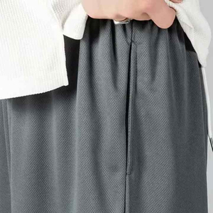 Unisex Gray Basketball Shorts Elastic Waist Solid Color Breathable Eco-Friendly Quick Dry <b>Mesh</b> Polyester Summer Sports Wear - Product Image 4