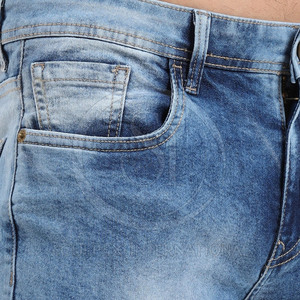 กางเกงยีนส์เอวกลางเอวสูงสำหรับผู้ชายกางเกงยีนส์ฟอกสีอ่อนพิมพ์ลายไม่ซ้ำใครสไตล์สตรีท - Product Image 6