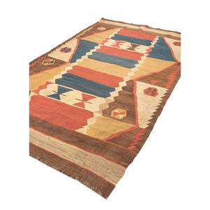 Alfombras de Lana Clásicas Nayaab de Gran Tamaño, Hechas a Mano, 9x12, Patrón Geométrico Rectangular Rojo y Naranja para Entrada -Paem-842 - Product Image 2