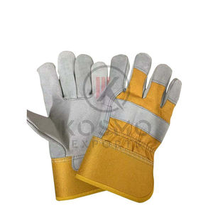 Gants de sécurité en cuir de vache de haute qualité directe d'usine gants de travail économiques à vendre - Product Image 5