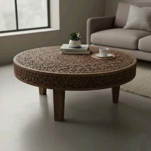 Table basse en bois adaptée aux activités quotidiennes du salon, offrant une construction stable et un aspect bois raffiné - Product Image 5