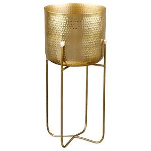 Maceta de Metal de pie galvanizada profunda superventas, bandeja de cobre, jardín al aire libre, diseño de decoración de suelo de flores vivas - Product Image 5