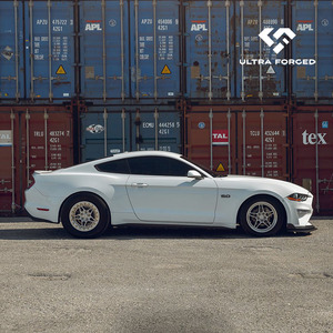 Ruedas de carreras de arrastre de aleación negra personalizadas 5x120 15x10 17x11 17x10 ruedas de arrastre de cuentas forjadas de 2 piezas 5x114,3 para Mustang Supra - Product Image 6