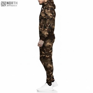 Ropa de calle personalizada para hombre, jersey de camuflaje de alta calidad, chándal, pantalones de chándal personalizados, Conjunto de sudadera con capucha, chándales desgastados por el sol - Product Image 5