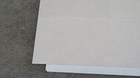 Carreaux de pavés antidérapants en marbre blanc Cem, sablée et brossée, 20x20cm, petit échantillon, design moderne pour allées de villas intérieures