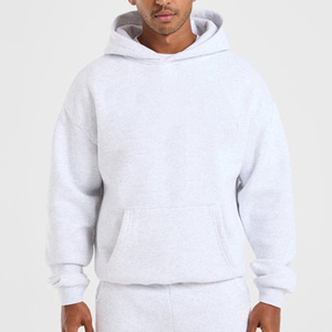 Sudadera con capucha de hombre vintage de lana de algodón pesado desgastado cuadrado lavado de gran tamaño con logotipo personalizado Sudadera con capucha de gran tamaño estilo Streetwear - Product Image 2
