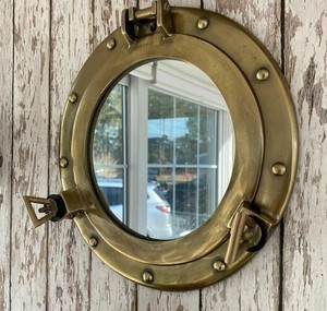 Elegante artículo para decoración del hogar: Ventana de pared náutica marítima de latón antiguo, superventas - Decoración de pared náutica marítima - Product Image 3