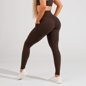 Factory High Waist <strong>Mesh</strong> Tight Workout Sports Gym Scrunch Butt Seamless Yoga Woman <strong>Legging</strong> <strong>With</strong> Pocket China - Product Image 5