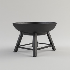 Brasero en métal rustique pour l'extérieur, conçu pour les environnements de ferme et de jardin, améliorant la chaleur et l'ambiance visuelle - Product Image 3