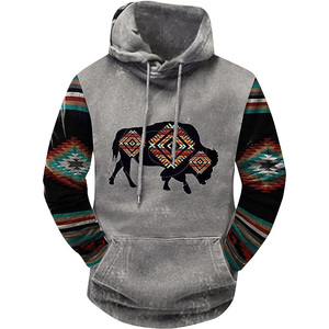 Fabricant personnalisé Sweat-shirt 600gsm poids lourd épais en détresse recadrée fermeture éclair broderie Patch hommes acide lavage fermeture éclair à capuche - Product Image 3