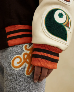 Femmes personnalisable Chenille broderie Varsity vestes nouvelle mode hiver XL manteau tricoté Letterman veste en gros - Product Image 6