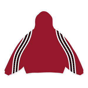 Sudadera con capucha y cremallera de diseño personalizado, bordada, con estampado en relieve, transpirable, 100% algodón polar, extragrande, para hombre, invierno, corte regular - Product Image 2