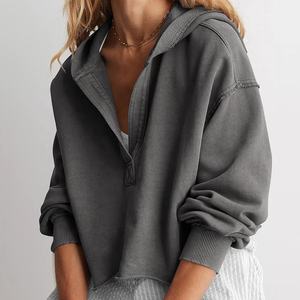 Sudadera con Capucha de Forro Polar para Mujer, Nueva Moda, Estampada, de Manga Larga, con Logotipo Frontal y Bolsillos, para Uso Casual de Otoño - Product Image 1