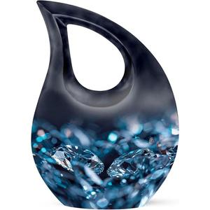 Urnas funerarias de entierro de metal decoradas con lágrima, memoriales, urna de cremación de recuerdo con acabado brillante personalizado del exportador indio - Product Image 6