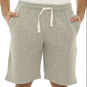 Pantalones cortos de algodón informales para hombre, de verano, transpirables, ligeros, con cintura elástica, ajuste relajado, uso diario a la moda - Product Image 1