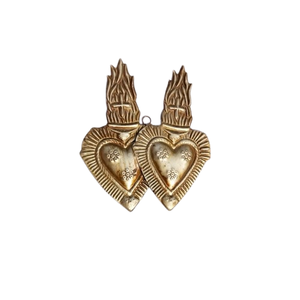 Coeur sacré en métal fini antique suspendu coeur sacré Milagros pour décoration murale cadeau catholique et décoration - Product Image 2