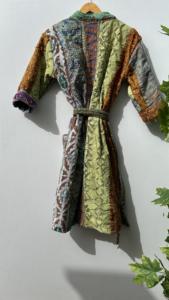 Abrigo de invierno acolchado Vintage largo para mujer de la mejor calidad, chaqueta Kantha de algodón multiretazos hecha a mano, tela estampada informal de primavera - Product Image 5