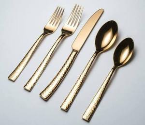 Modern Design Handmade Pure Brass Cutlery Kitchenware <b>Tabletop</b> Dinnerware Cutlery For Home Hotel Restaurant Wedding Party - Product Image 4