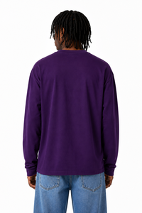 Chemise Homme Manches Longues 100% Coton Anti-Boulochage Qualité Italienne Premium Molo 68 Violet Printemps-Été Décontractée 180g ODM - Product Image 2