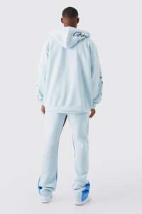 Ensemble de pantalons de survêtement évasés à capuche zippés unisexe survêtement Streetwear personnalisé de haute qualité survêtement imprimé respirant pour hommes - Product Image 3