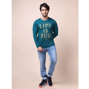 Camiseta de cuello redondo de manga larga con estampado Bottlegreen de la mejor calidad, cómoda y de moda, ropa informal de algodón 100%, versátil - Product Image 1