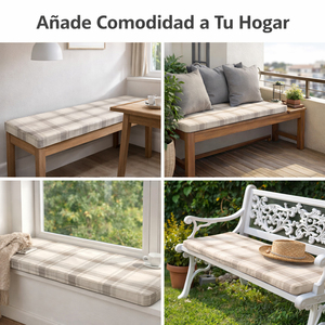 Manemi High Density Foam Striped Bench <b>Cushion</b> <b>Rectangular</b> Removable Washable <b>Cover</b> All-Season Outdoor - Product Image 6