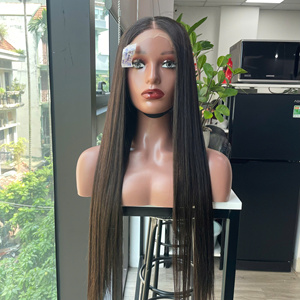 LINU JL068 Peluca de Cabello Humano Vietnamita Liso de Donante Único, con Frente de Encaje y Parte en U, 250% de Densidad, HD Transparente para Base de Encaje - Product Image 3