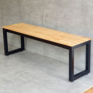 Rubber Wood Dining Bench with Iron Frame 130x36cm GBD012 - Product Image 5