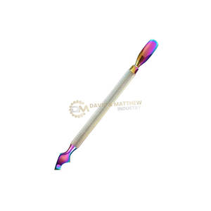 Outil de soin des ongles en acier inoxydable à double extrémité de vente chaude poussoir de cuticules de manucure efficace pour le nettoyage des ongles d'élimination des peaux mortes - Product Image 5