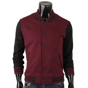 Chaqueta universitaria de alta calidad para hombre, logotipo personalizado, lana de lona, cuello levantado de Pakistán, patrón de retazos Popular para la temporada de invierno - Product Image 1