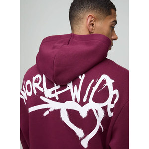 Vente en gros de sweats à capuche pour hommes en éponge française dégradés de couleur à 100% en coton pigmenté à la teinture lourde pull à capuche dip dye - Product Image 6