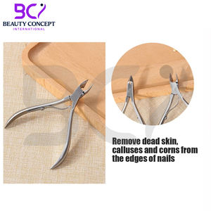 Pince à cuticules en acier inoxydable avec ouverture large et lame courbée - Outils de manucure professionnels - Product Image 6