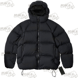 Chaqueta acolchada larga de corte regular con cremallera sólida de primera calidad para hombre, cálida, impermeable, acolchada personalizada para invierno - Product Image 1