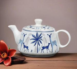 ชุดชาเซรามิกสีขาวสำหรับการเดินทางและสำนักงานชุดน้ำชาเซรามิกสีขาวแบบพกพาอุปกรณ์ของขวัญทางธุรกิจของใช้ในครัวเรือน - Product Image 1