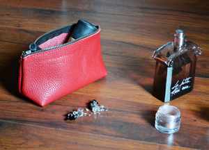 Nouvelle conception de luxe, sac cosmétique vintage imperméable pour femmes, en cuir véritable, fermeture éclair, personnalisable, organisateur LCB-0112 - Product Image 4