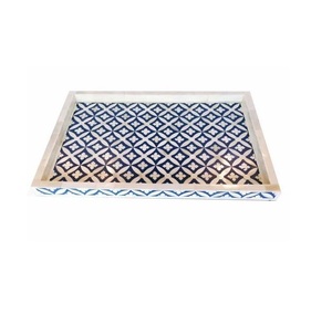 Bandeja de servicio con incrustaciones de hueso hecha a mano de 45 pulgadas para mesa de centro, bandeja de servicio de encimera de fabricante indio - Product Image 1