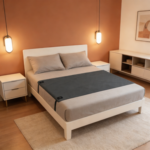 黑色PU皮革床用接地垫，导电透气防静电垫，促进睡眠和健康，厂家直供 - Product Image 1