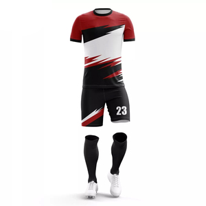 Kit de uniforme de fútbol de alta calidad con diseño personalizado para adultos, pantalones cortos de Jersey cómodos y sostenibles con logotipo de estilo superior - Product Image 3