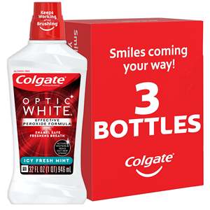 Obtenga el enjuague bucal blanco Colgate Optic al mejor precio Fórmula blanqueadora de alta calidad para un aliento fresco y dientes fuertes - Product Image 5