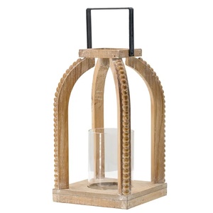 Wooden Ball Shape Framed Top Hanging Lantern Handmade Round Home <b>Decoration</b> Christmas Outdoor - Product Image 2