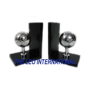 Sujetalibros con acabado en negro plateado con aspecto de globo de Metal de aluminio, sujetalibros decorativo para mesa de oficina en casa usado moderno - Product Image 5