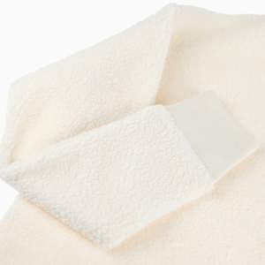 High Quality <b>Men</b> Sherpa <b>Cropped</b> Pullover Hoodie Warm Cozy Knitted Winter Hiking Casual Wear Full Length Front Breathable - Product Image 5