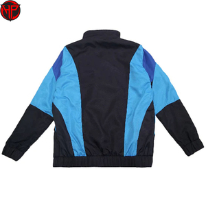 Veste coupe-vent d'extérieur personnalisée 100% polyester Design vintage à blocs de couleur avec fermeture éclair Veste imperméable pour homme - Product Image 2