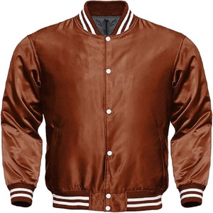 Chaqueta Bomber Varsity de satén Chaqueta Bomber de satén de poliéster de buena calidad personalizada Chaqueta Varsity de béisbol Hecho en Pakistán - Product Image 1