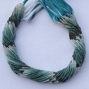 ลูกปัดพลอยกรันดิเดียร์สีน้ำเงินเขียวเข้มธรรมชาติขนาด 2 มม. 3 มม. 4 มม. ทรงเหลี่ยมเจียระไน ร้อยเป็นสาย ได้รับการรับรองจาก IGI สำหรับการสร้างสรรค์เครื่องประดับ ขายส่ง - Product Image 1