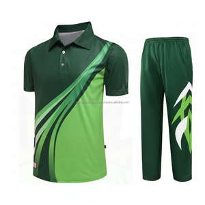 Conjunto de Uniforme de Cricket Sublimado Personalizado para Unisex, Jersey de Manga Corta de Spandex/Algodón de Secado Rápido, Pantalones, Fabricante de Ropa Deportiva para Equipos - Product Image 2