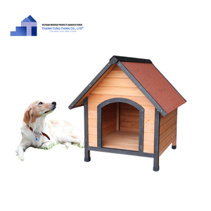กรงสุนัขทำจากไม้ธรรมชาติสำหรับบ้านสุนัขสุดหรูกลางแจ้งจากเวียดนามผู้ผลิตขายส่ง - Product Image 6