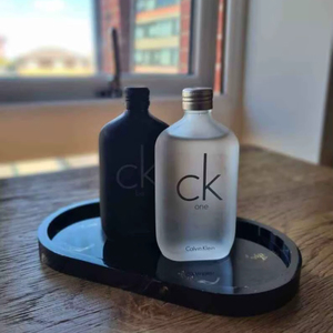 Plateau décoratif en résine de plusieurs couleurs, organisateur de cosmétiques, décoration d'intérieur, plateau ovale en résine, plateau de coiffeuse, haute qualité - Product Image 1