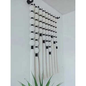 COLMENA Bohemian Macrame <b>Wall</b> Hanging Minimalist Tassel Pattern <b>Framed</b> Perfect Texture Blend for Restaurant Decor - Product Image 2